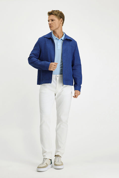 Medium Navy Seasonal Linen Jacket
