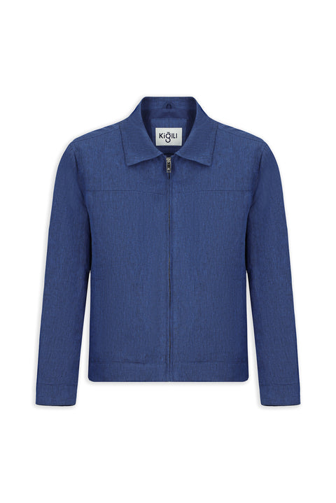 Medium Navy Seasonal Linen Jacket