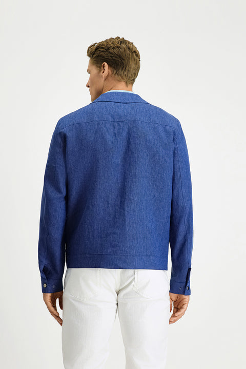 Medium Navy Seasonal Linen Jacket