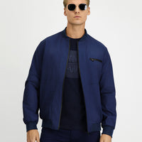 Medium Navy Seasonal Sport Bomber Jacket