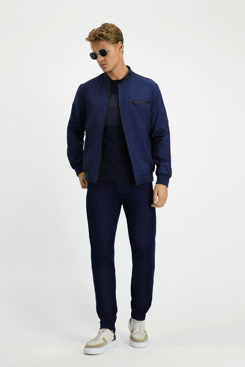 Medium Navy Seasonal Sport Bomber Jacket