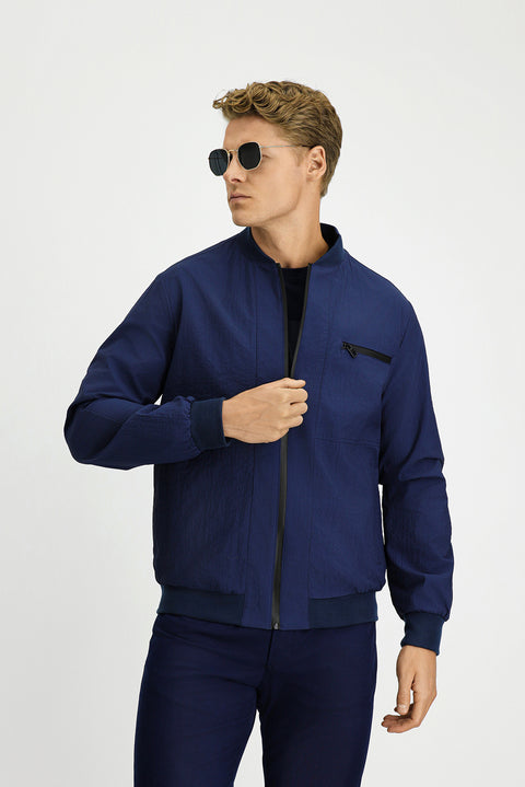 Medium Navy Seasonal Sport Bomber Jacket