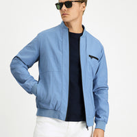 Light Blue Seasonal Sport Bomber Jacket
