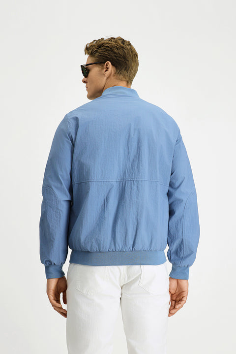 Light Blue Seasonal Sport Bomber Jacket