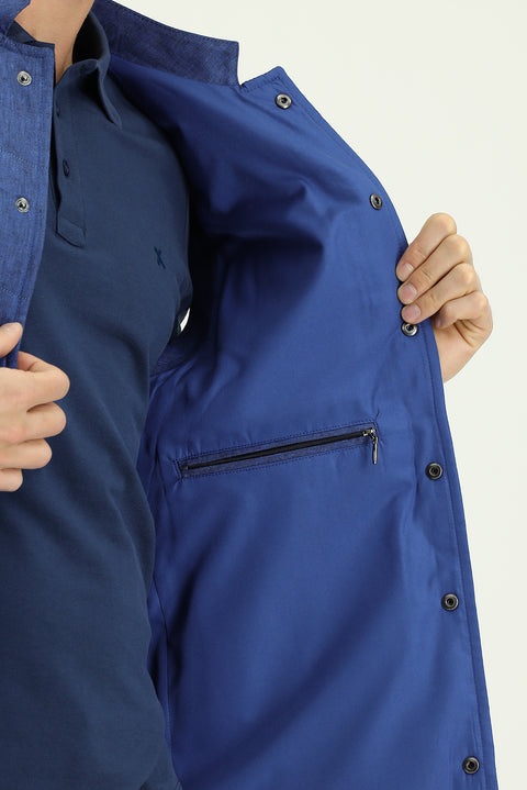 Medium Navy Quilted Sport Linen Vest
