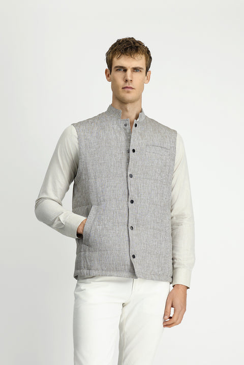 Medium Beige Sport Linen Vest
