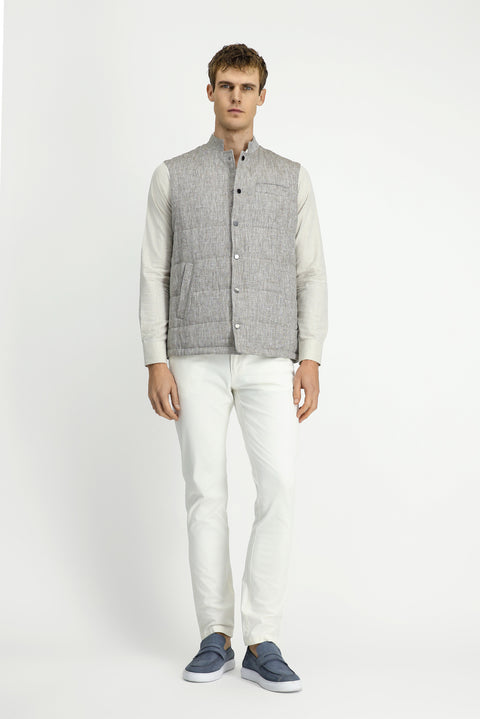 Medium Beige Sport Linen Vest