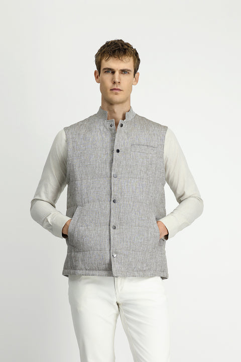 Medium Beige Sport Linen Vest
