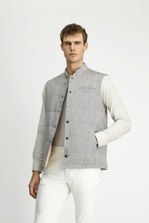 Medium Beige Sport Linen Vest