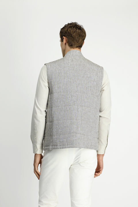 Medium Beige Sport Linen Vest