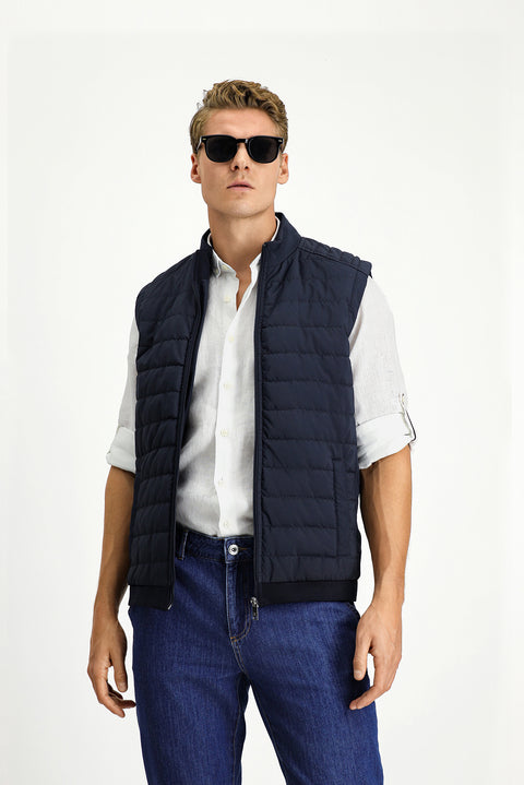 Dark Navy Quilted Sport Vest