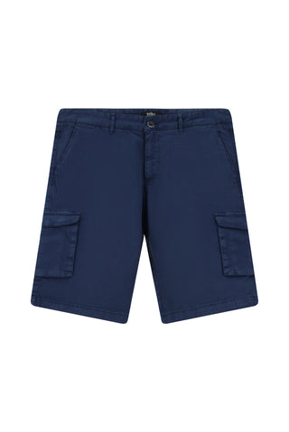  Orta Lacivert 6 Drop Regular Fit Standart Kesim Kargo Cepli Pamuklu Bermuda Şort