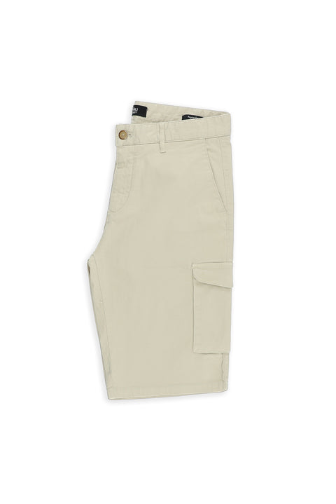 Taş Regular Fit Standart Kesim Kargo Cepli Pamuklu Bermuda Şort