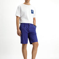 Mavi Regular Fit Standart Kesim Pamuklu Pileli Bermuda Şort