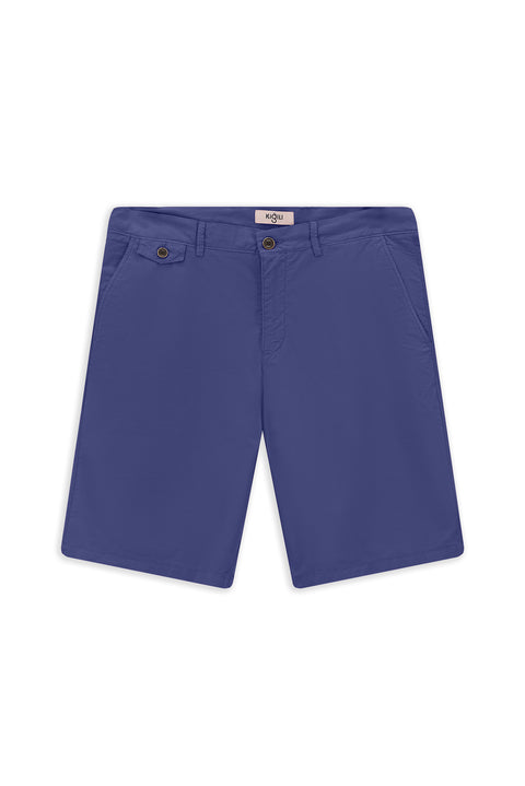 Koyu Lacivert Regular Fit Standart Kesim Pamuklu Bermuda Şort