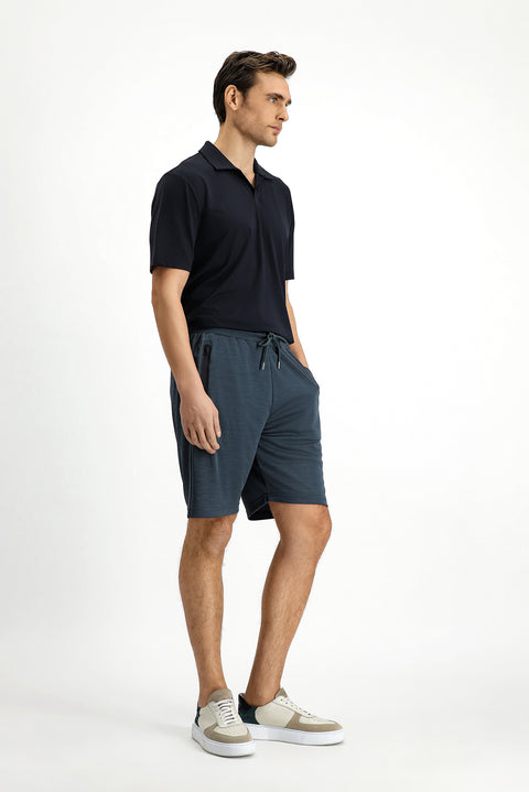 Dark Anthracite Knitted Sports Shorts