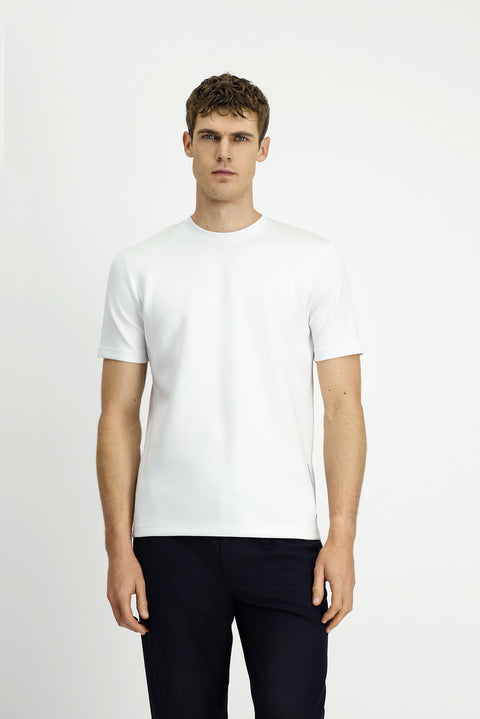 Off-White Crew Neck Regular Fit Printed T-Shirt