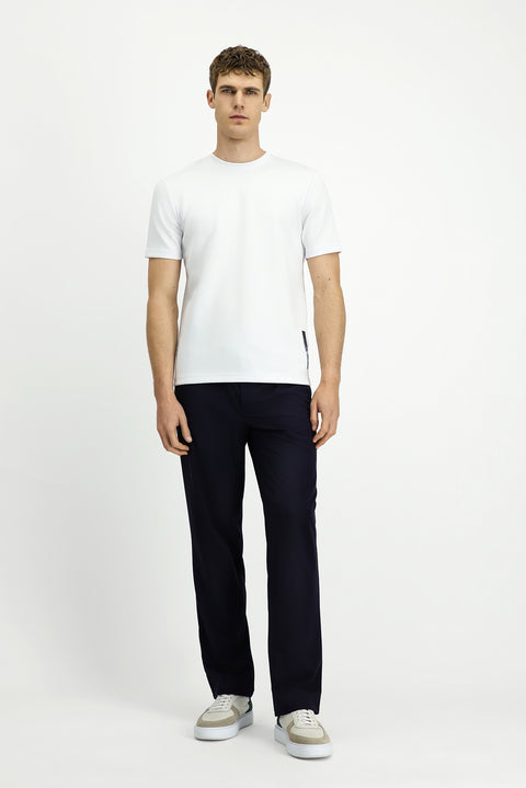 Off-White Crew Neck Regular Fit Printed T-Shirt