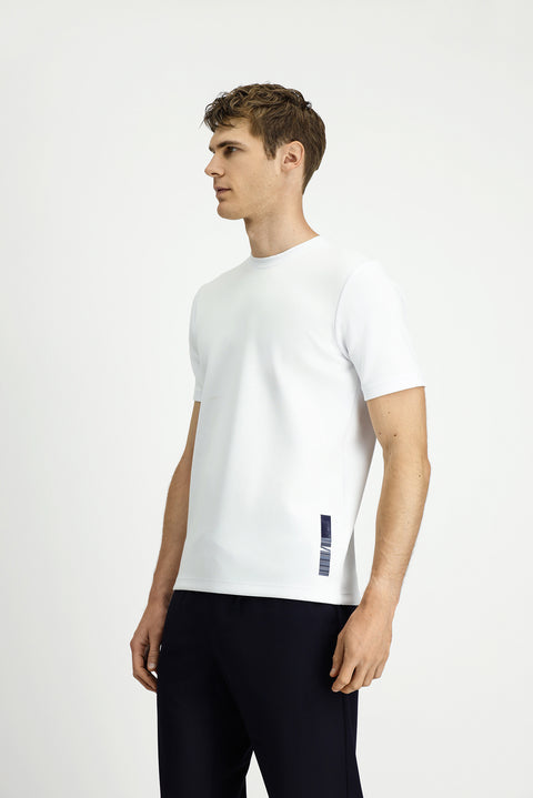 Off-White Crew Neck Regular Fit Printed T-Shirt
