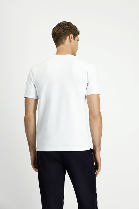 Off-White Crew Neck Regular Fit Printed T-Shirt
