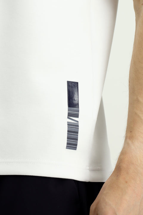 Off-White Crew Neck Regular Fit Printed T-Shirt