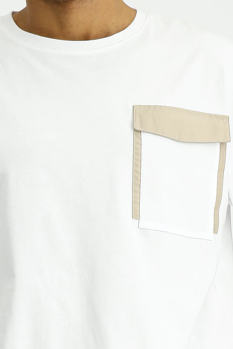 White Crew Neck Regular Fit Cotton T-shirt