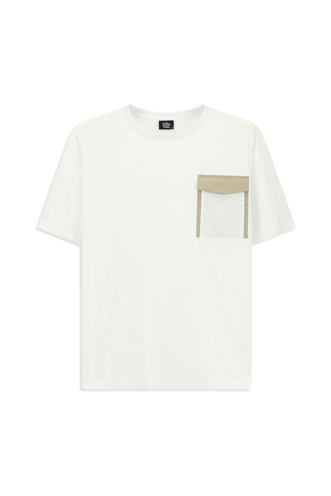 White Crew Neck Regular Fit Cotton T-shirt