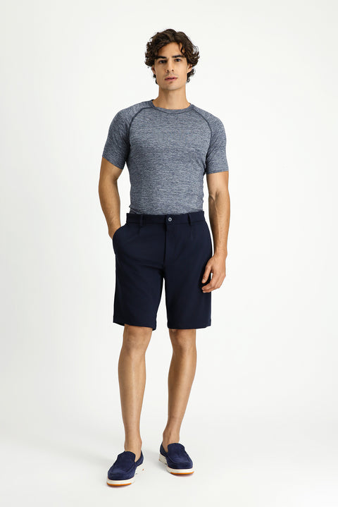 Medium Navy Crew Neck Slim Fit Sports T-Shirt
