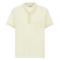 Off-white Regular Fit Cotton Polo Shirt with Pockets