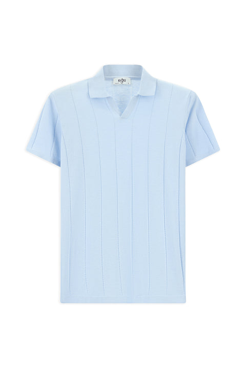 Mavi Men's Regular Fit Cotton Patterned Polo Neck Knitted T-Shirt