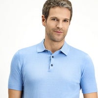 Mavi Regular Fit Pamuklu Polo Yaka Örme Tişört