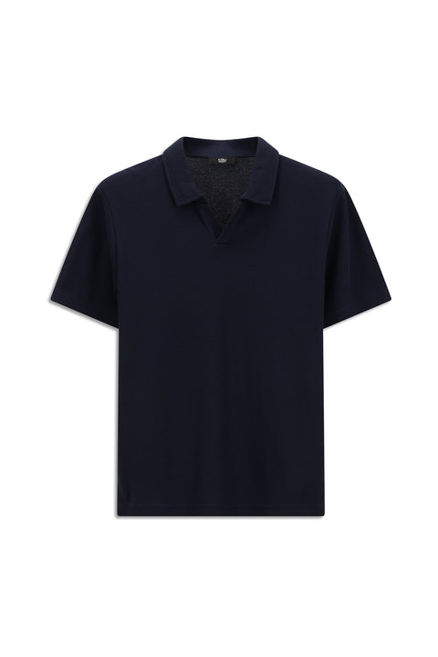 Dark Navy Regular Fit Cotton Polo Shirt