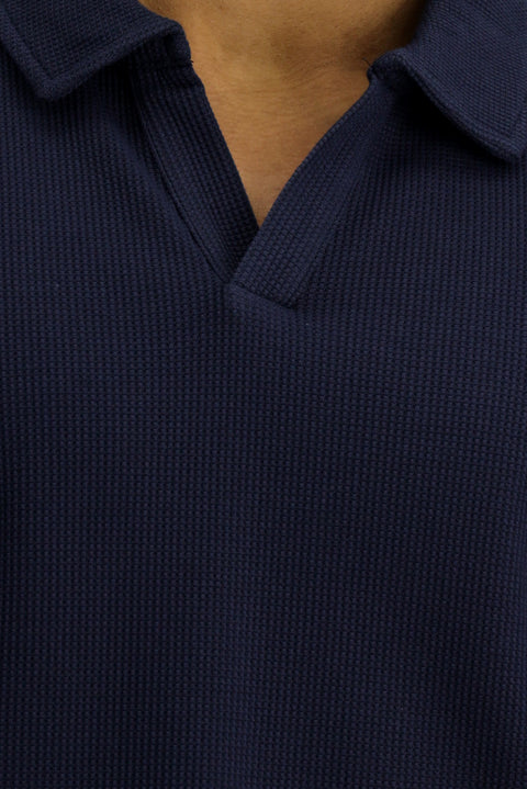 Dark Navy Regular Fit Cotton Polo Shirt