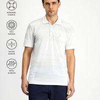 Off-White Regular Fit Printed Polo Shirt