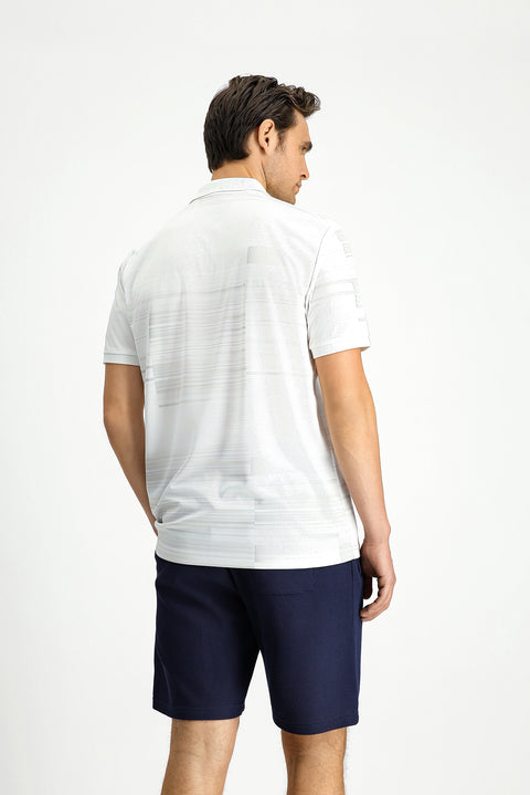Off-White Regular Fit Printed Polo Shirt