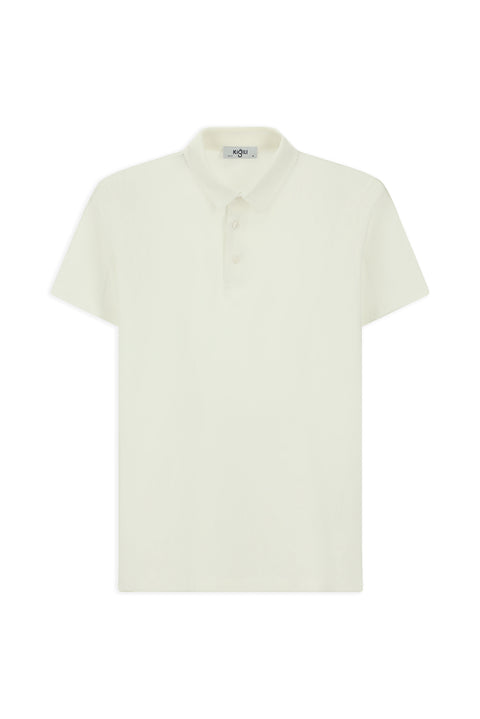 Off-White Slim Fit Cotton Patterned Polo Shirt