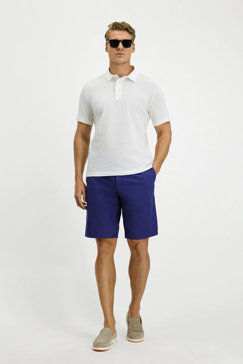 Off-White Slim Fit Cotton Patterned Polo Shirt