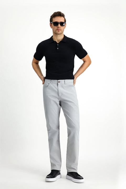 Black Slim Fit Narrow Cut Cotton Polo Neck Knitted T-Shirt