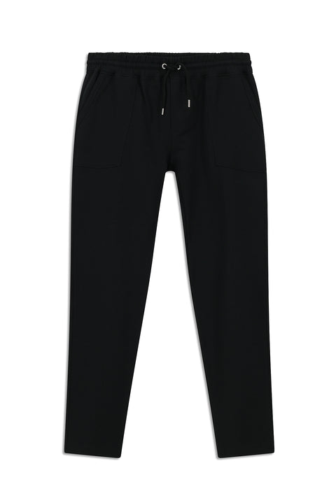 Black Cotton Sweatpants / Track Pants