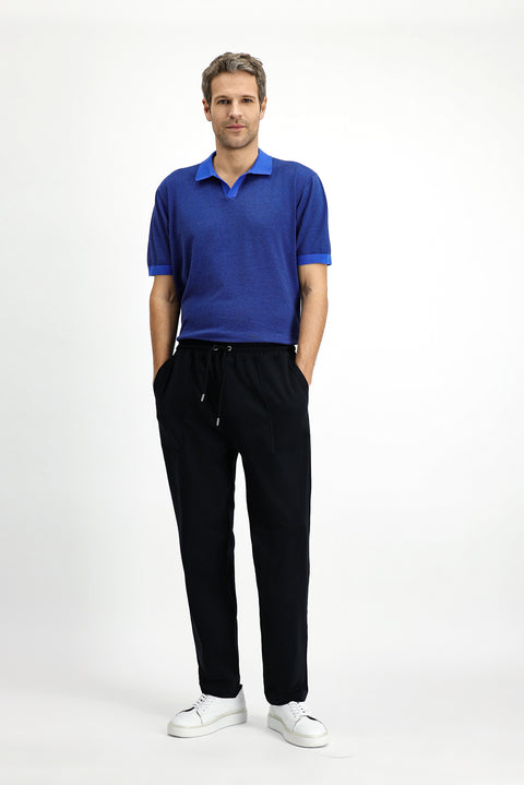 Black Cotton Sweatpants / Track Pants