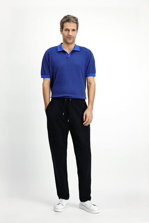 Black Cotton Sweatpants / Track Pants
