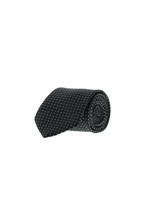 Black Micro-Patterned Tie