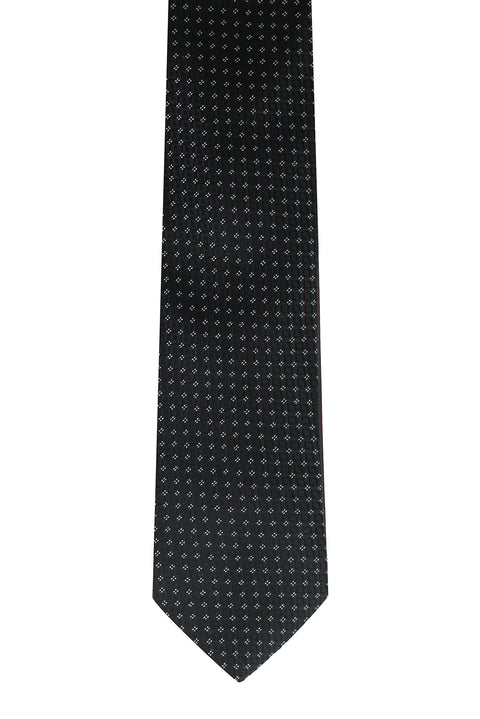 Black Micro-Patterned Tie