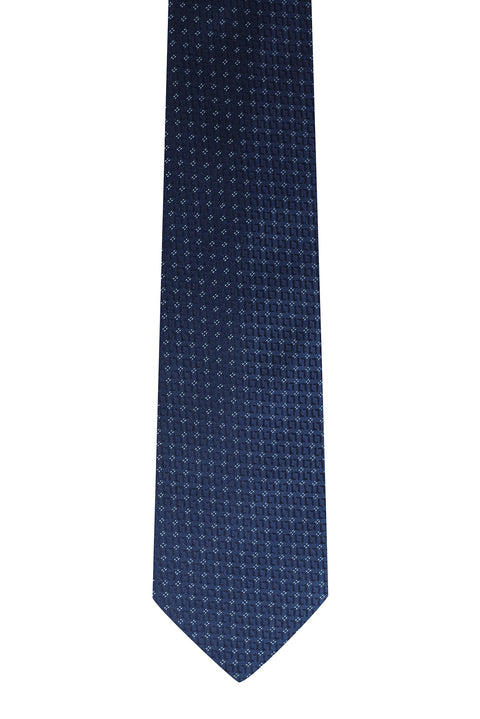 Navy Blue Micro-Patterned Tie