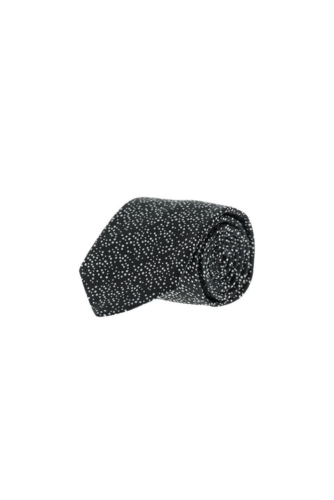 Black Micro-Patterned Tie