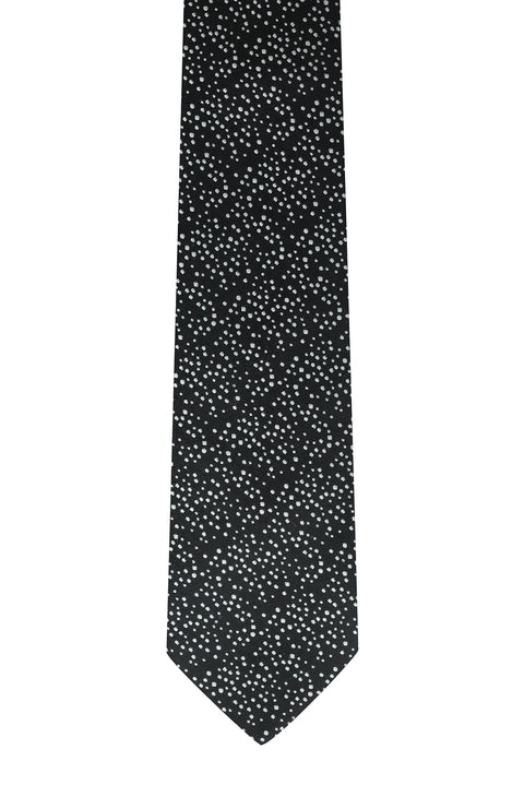 Black Micro-Patterned Tie