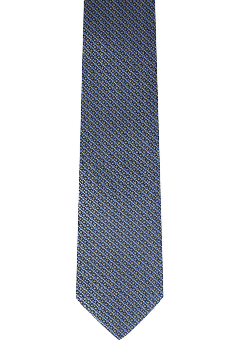 Blue Micro-Patterned Tie