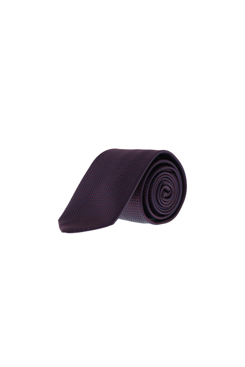 Dark Burgundy Micro-Patterned Tie