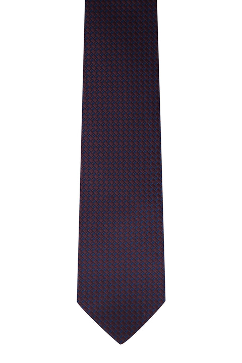 Dark Burgundy Micro-Patterned Tie