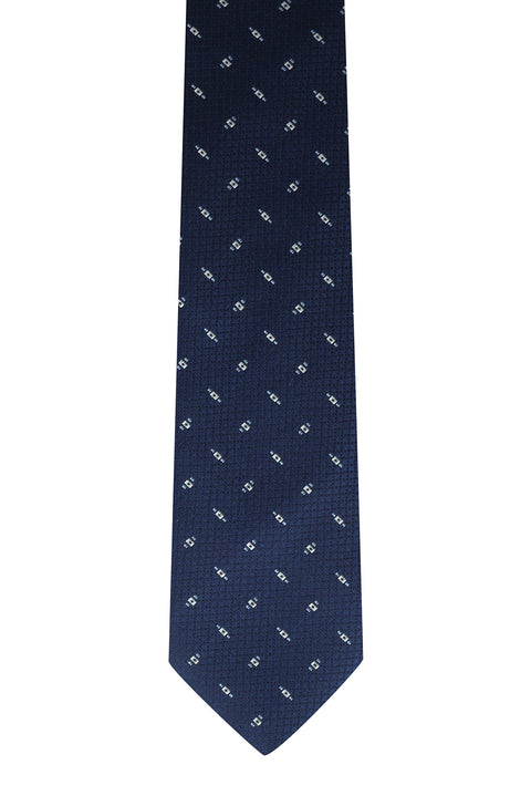 Navy Patterned Tie
